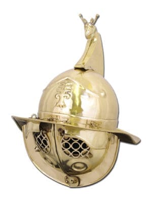 Elmo gladiatore Pompeiano Thraex, ottone