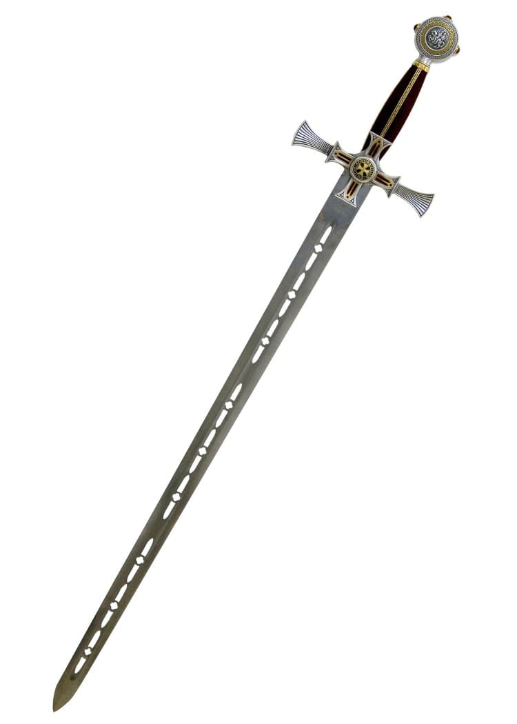 Spada Templare, acciaio damasco, Marto
