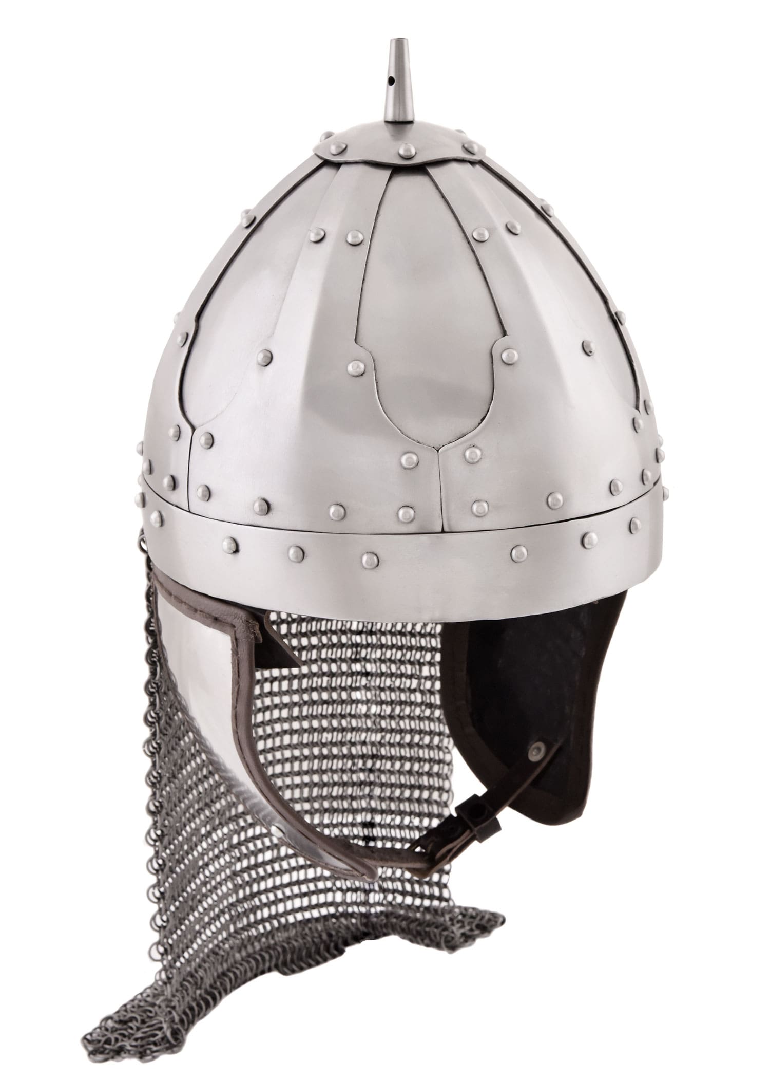 Spangenhelm con cotta Aventail e para guance senza nasale, funzionale