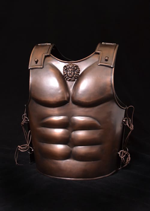 Muscolatura Spartana, acciaio finitura in bronzo