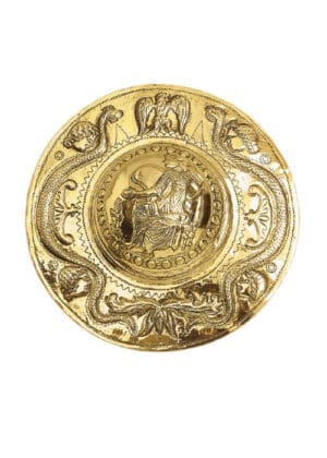 Umbone con bassorilievo, ottone