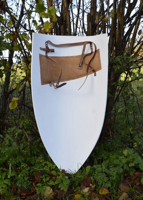 Scudo in legno bianco, Grande - immagine 3