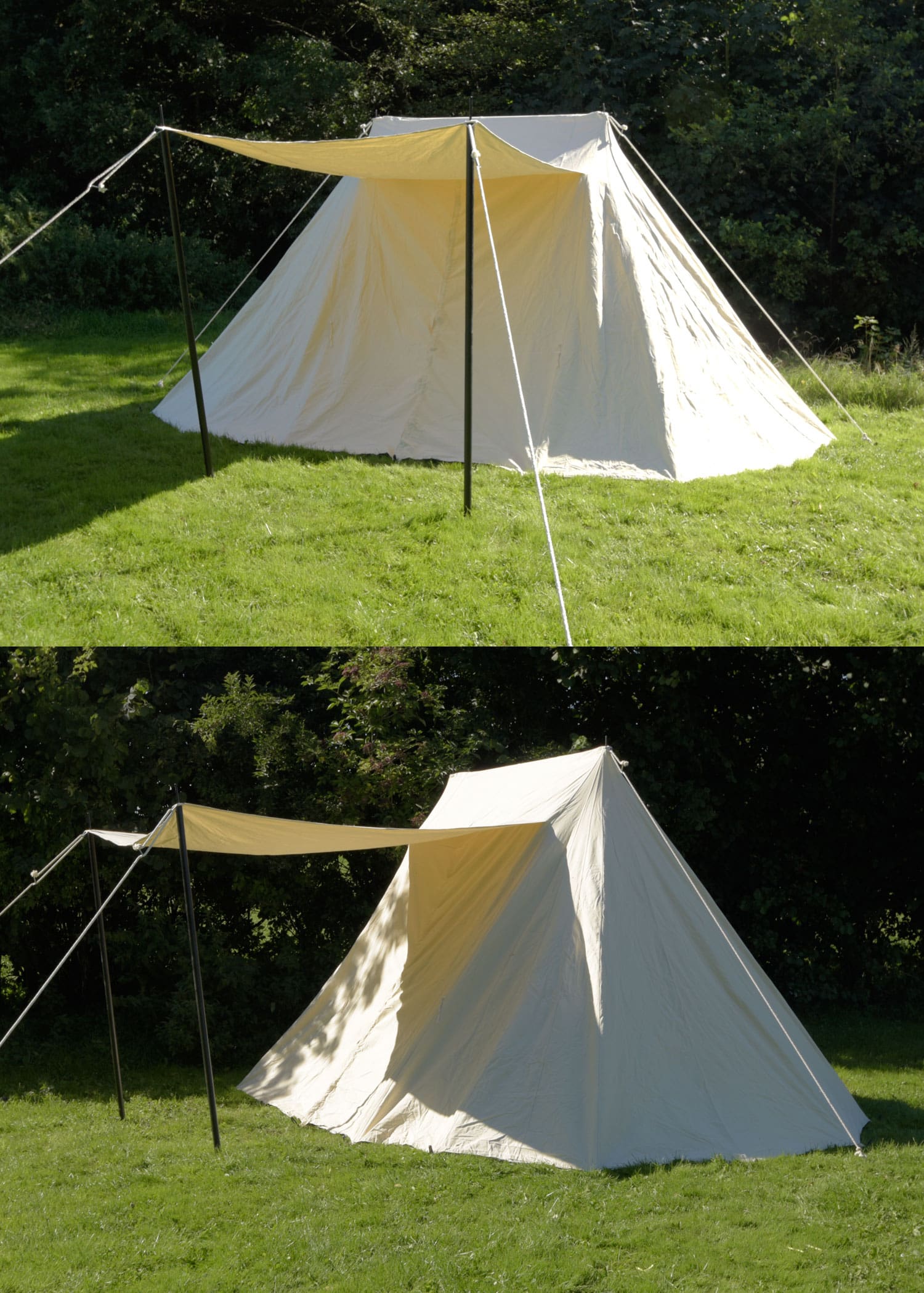 Tenda Sassone, 4 x 6 mt, 425 gr/m2, colore naturale - immagine 5