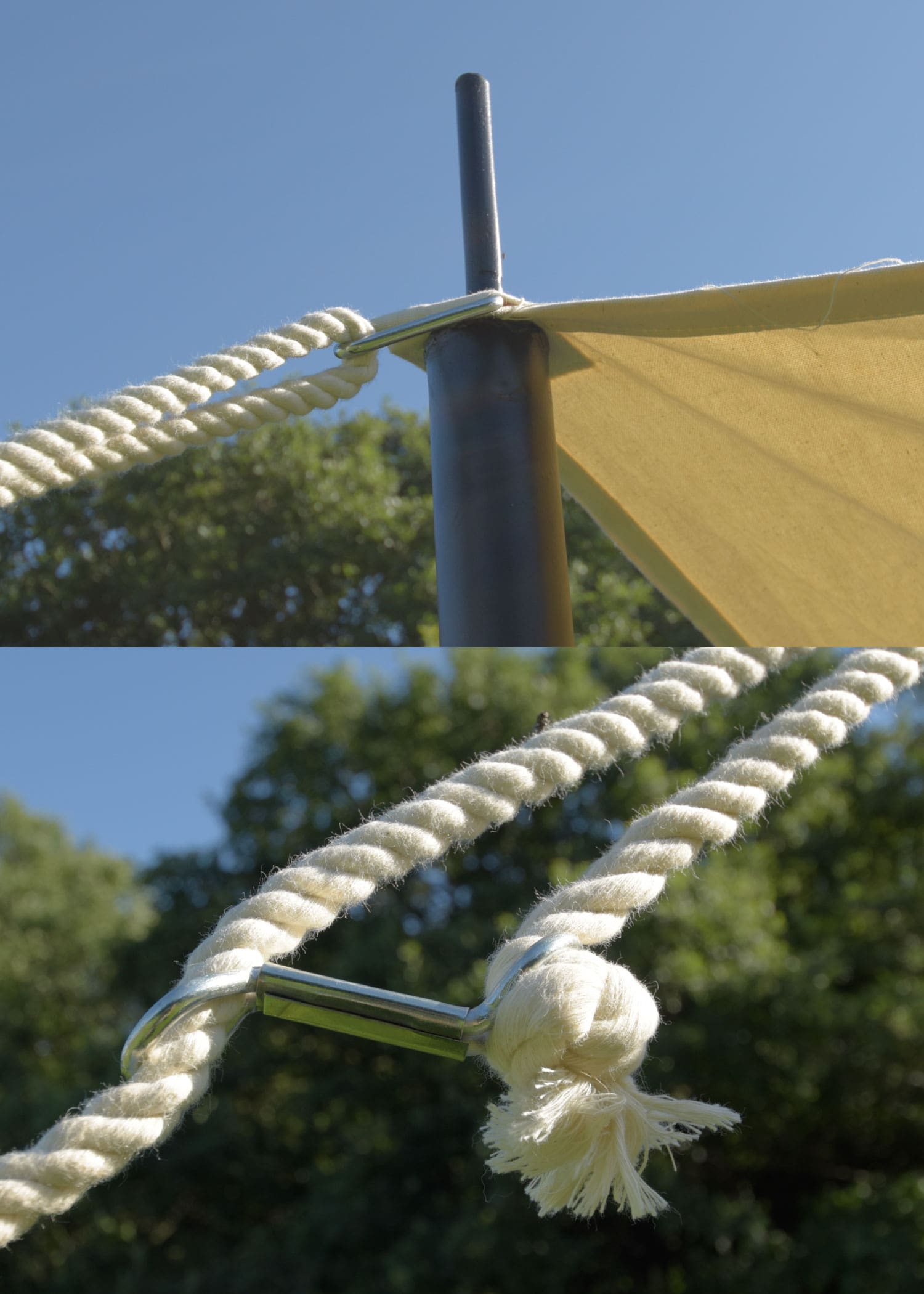 Tenda Sassone, 4 x 2,5 mt, 425 gr/m2, colore naturale - immagine 3