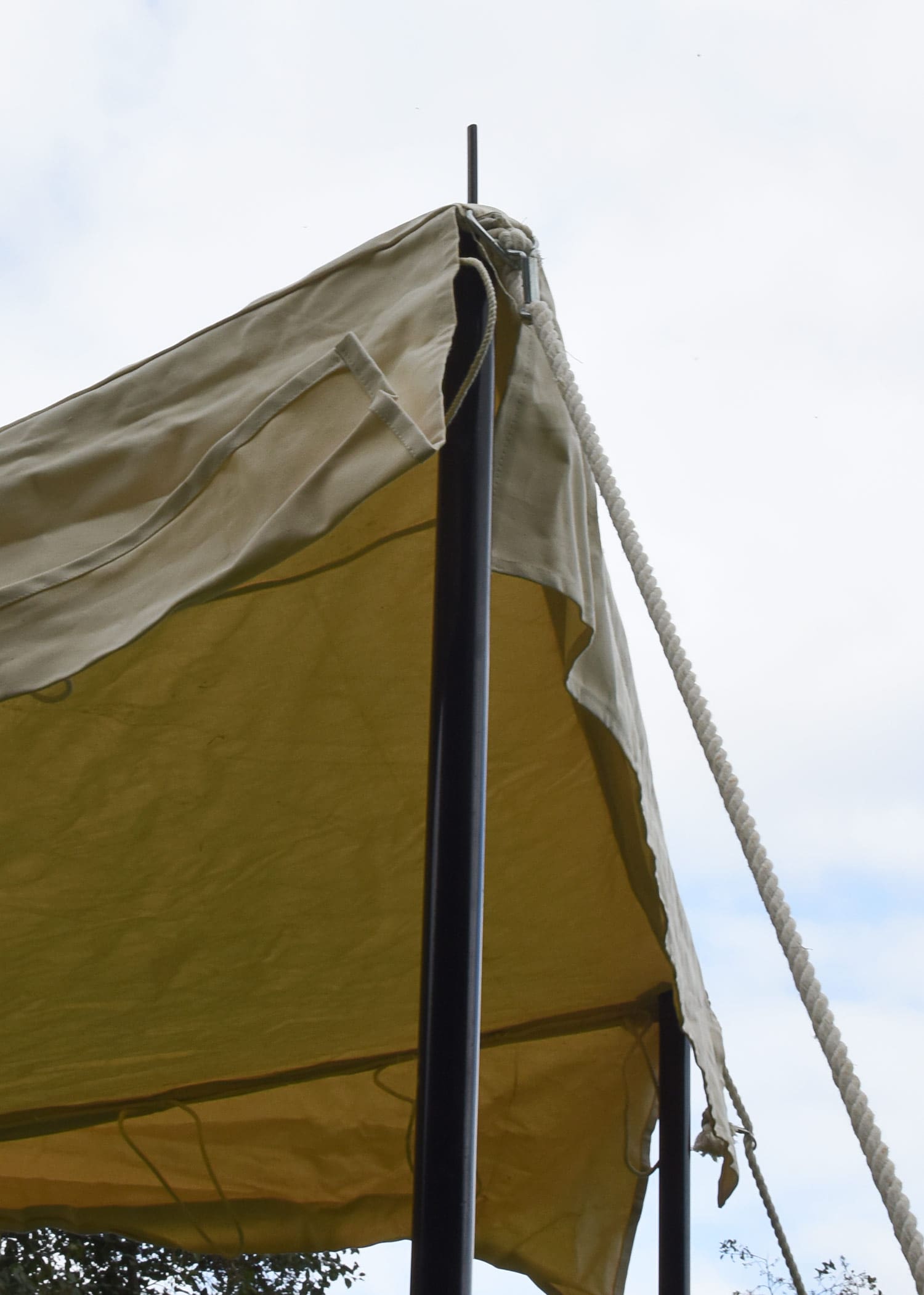 Tenda Sassone, 6 x 4 mt, 425 gr/m2, colore naturale - immagine 6