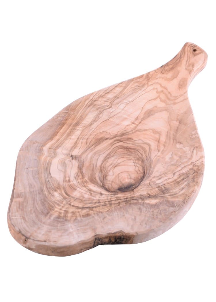 Tagliere con manico, legno di ulivo - immagine 2
