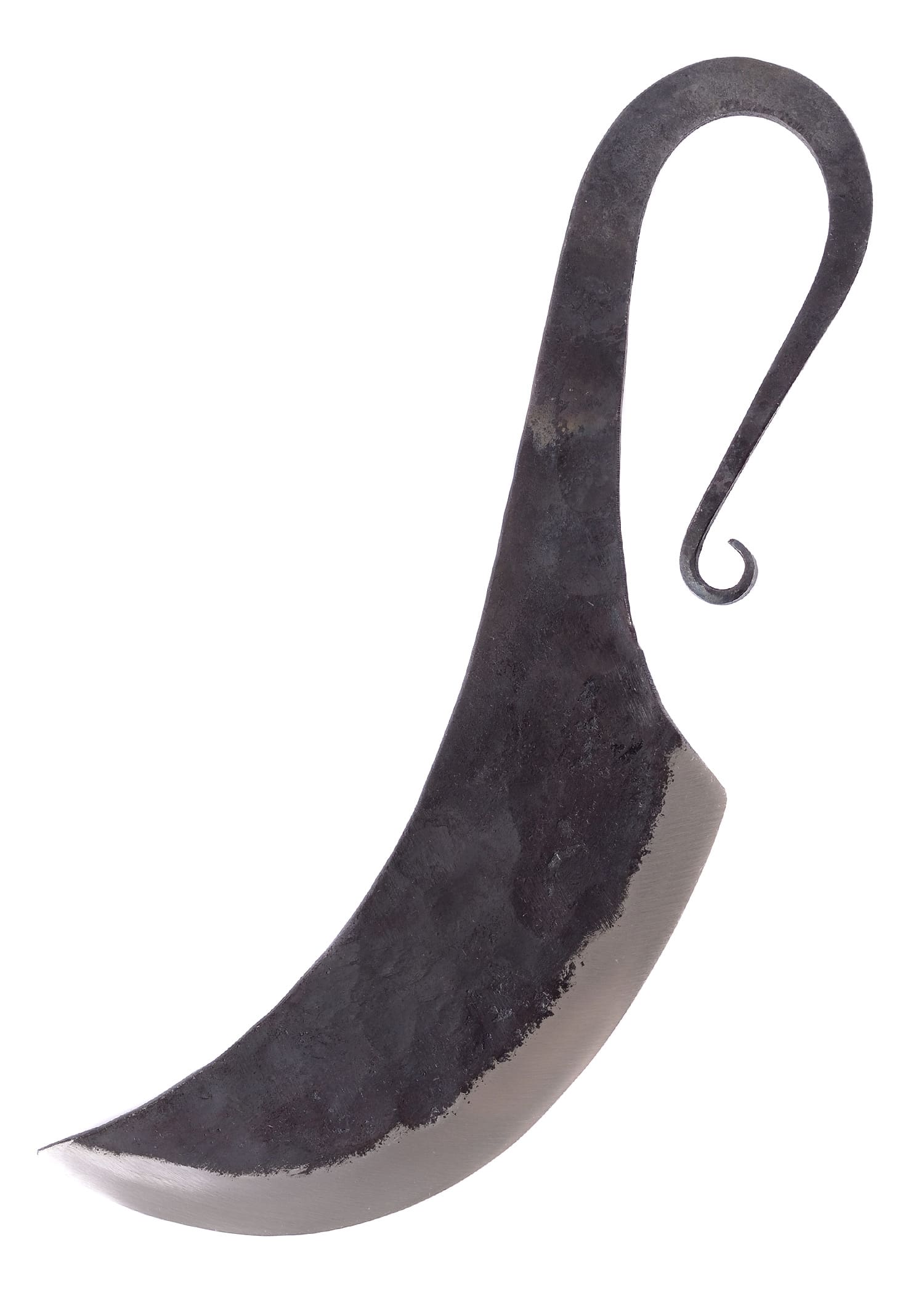Pratico coltello medievale, grande, forgiato a mano, con fodero in cuoio