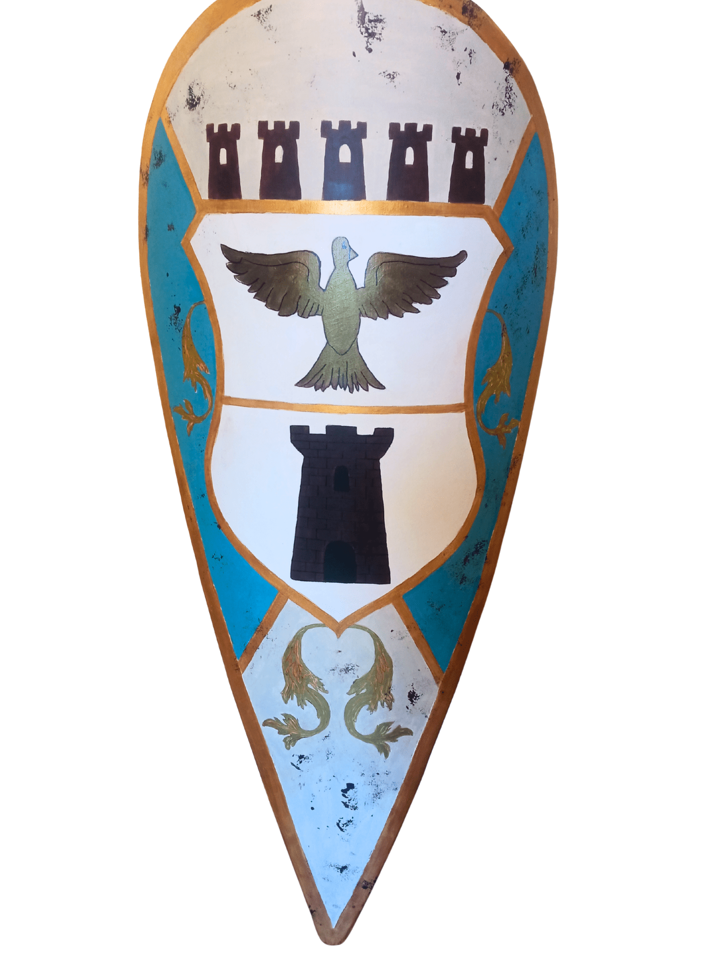 Scudo in legno bianco, Grande - immagine 8