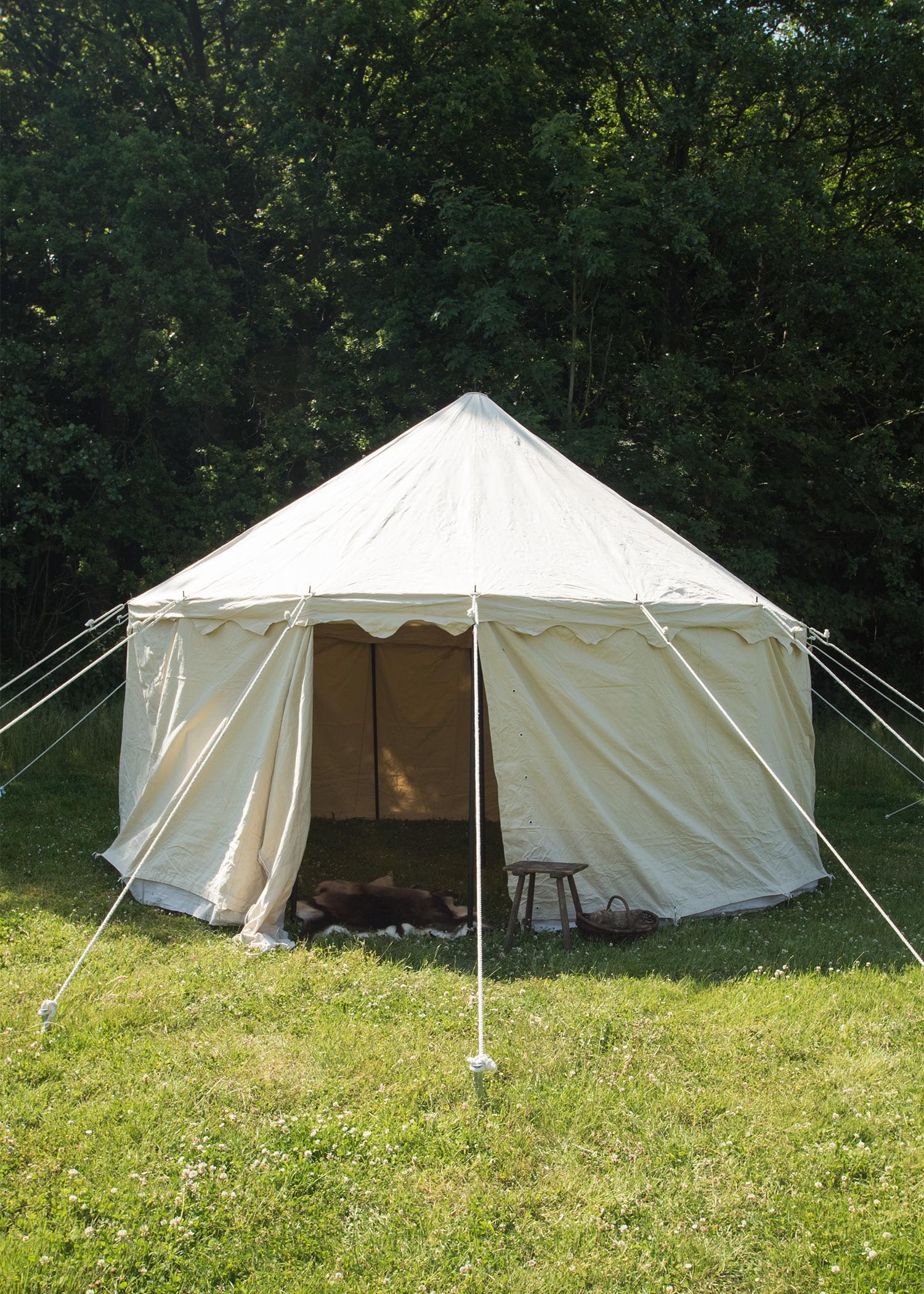 Tenda medievale rotonda, 425 g, colore naturale, varie dimensioni - immagine 8