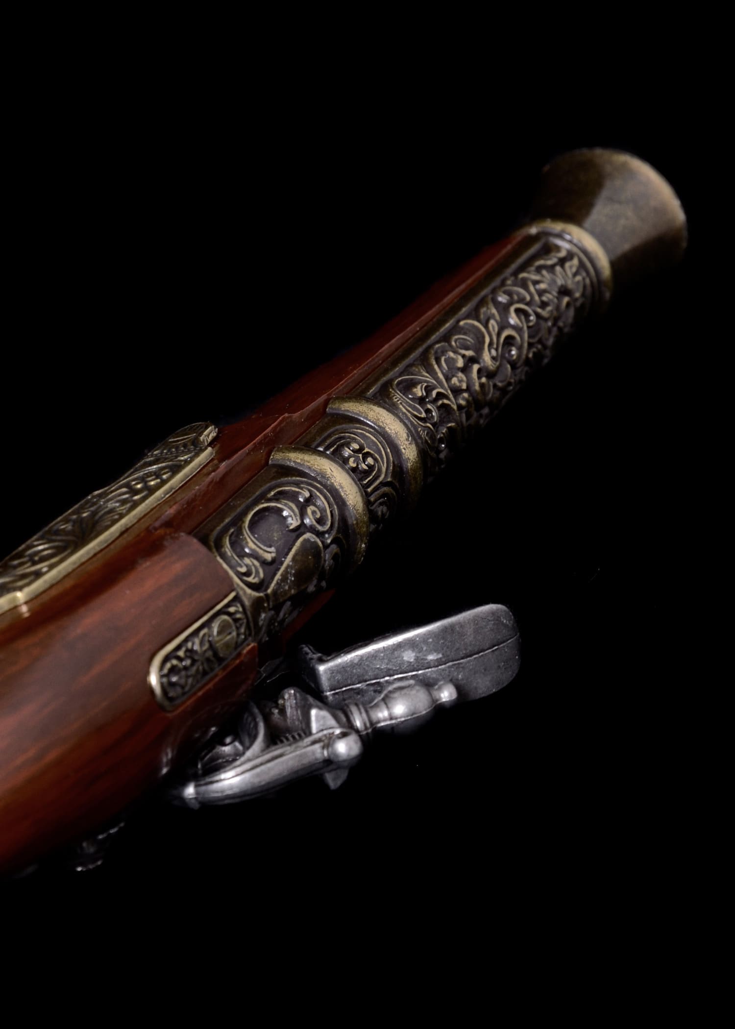 Pistola decorativa a pietra focaia, replica - immagine 3