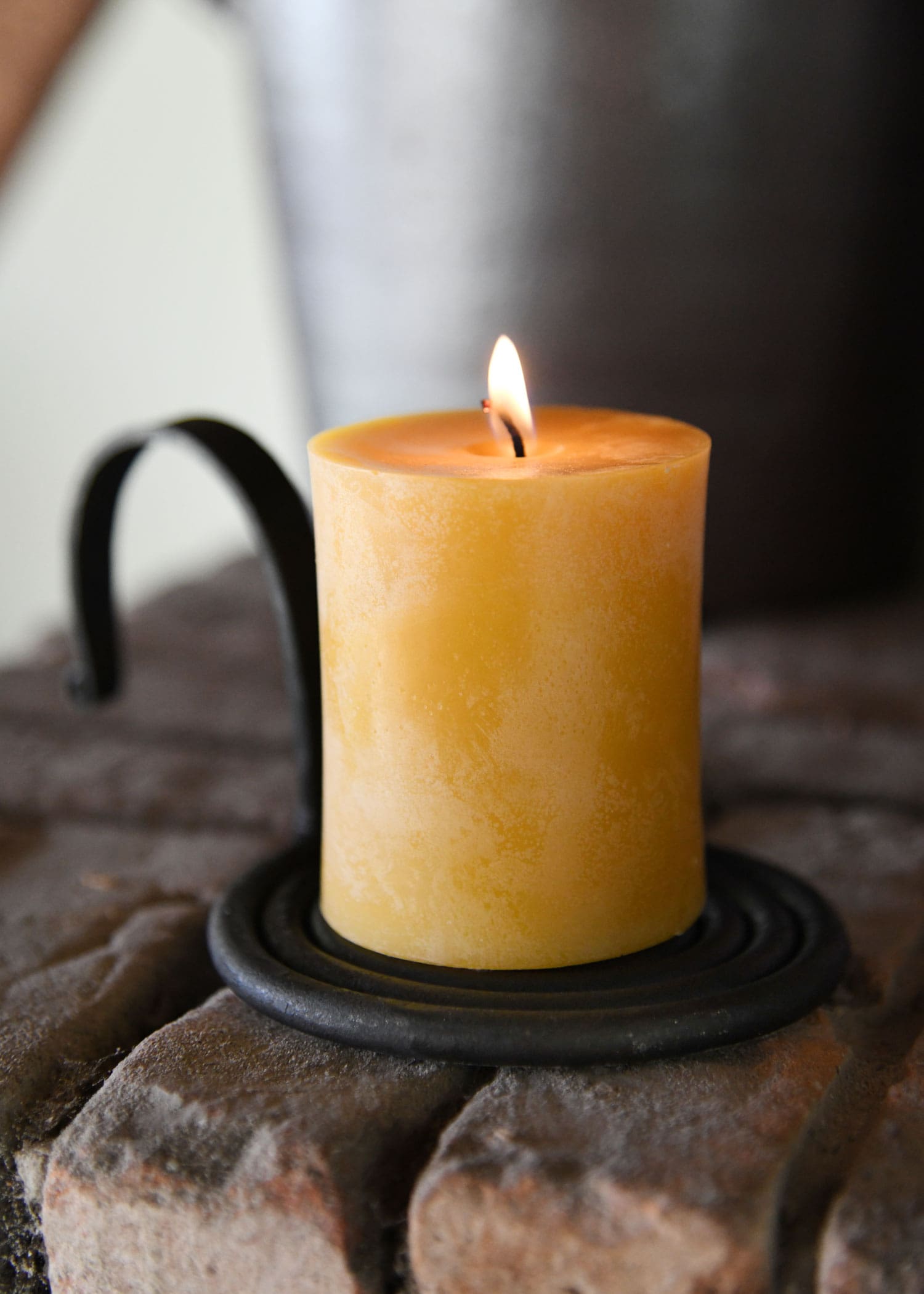 Portacandele, design a spirale, forgiato a mano - immagine 3