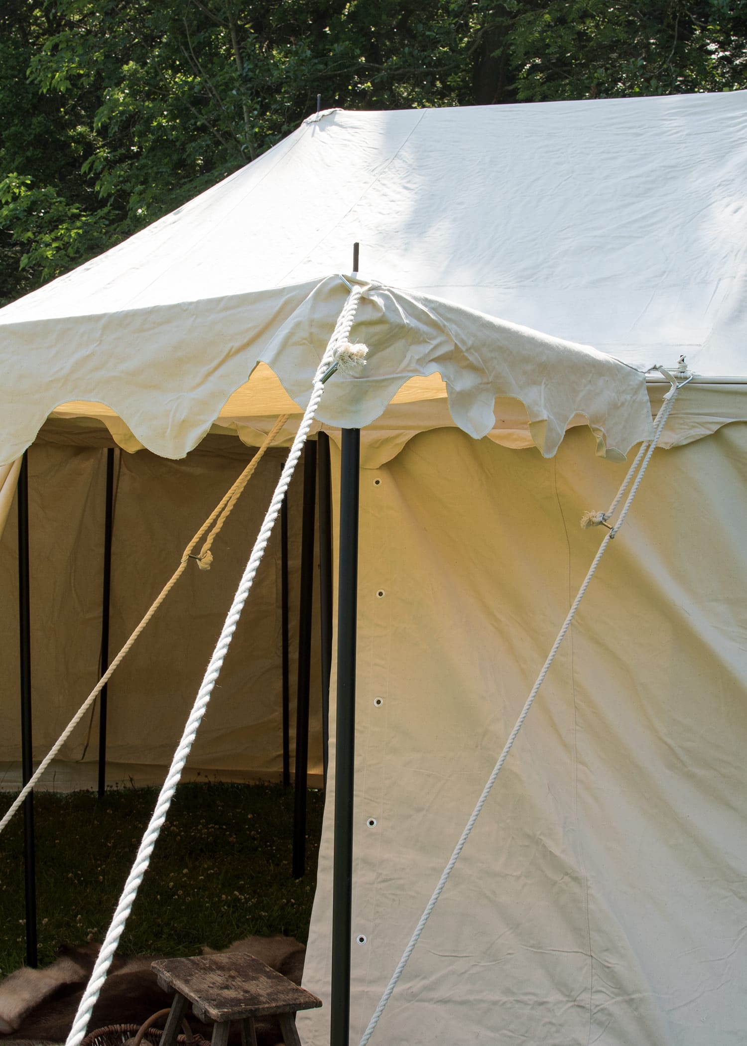 Tenda ovale, 5 x 8 m, 425 gr., colore naturale - immagine 2