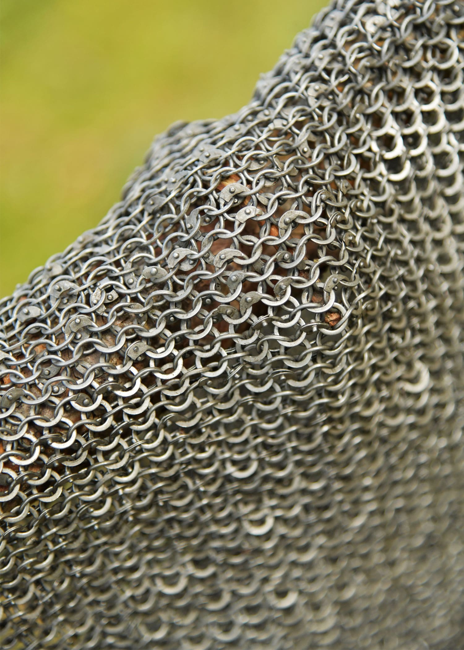 Gonna in cotta di maglia, 6 mm, anelli piatti con rivetti rotondi e teste di rivetti a cupola - immagine 3