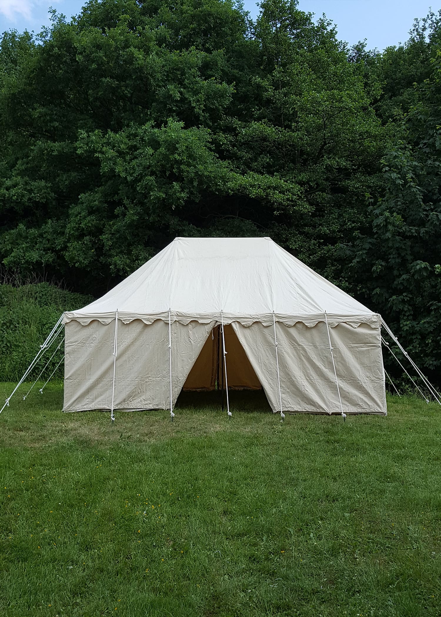 Tenda del cavaliere, 5 x 8 m, 425 gr., colore naturale