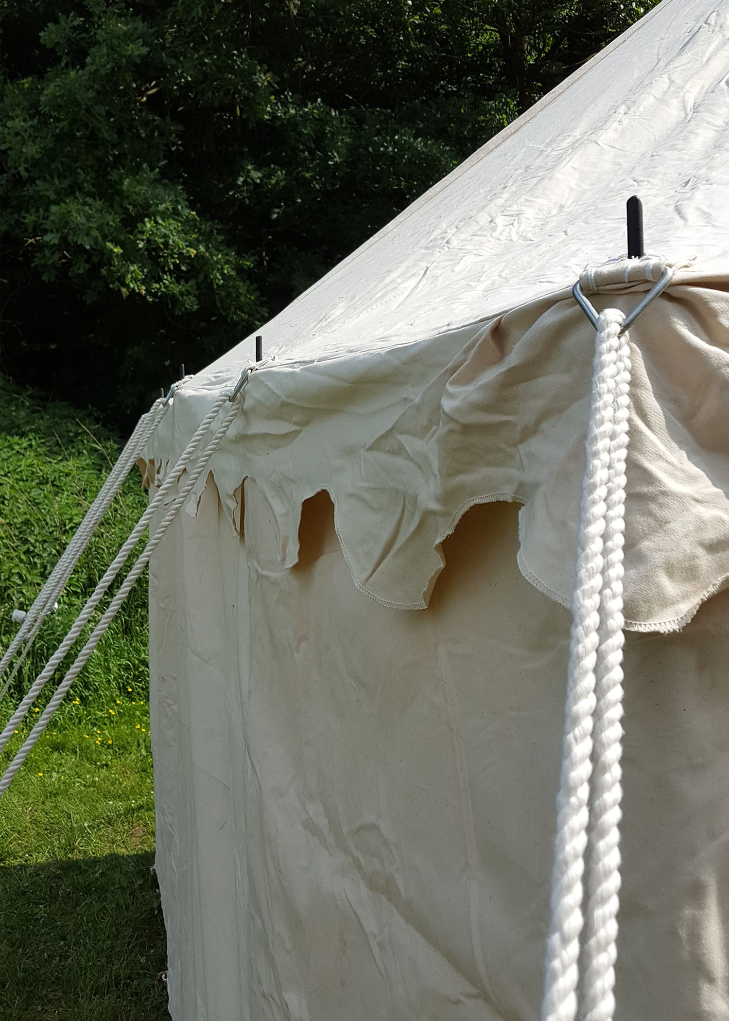 Tenda del cavaliere, 5 x 8 m, 425 gr., colore naturale - immagine 4