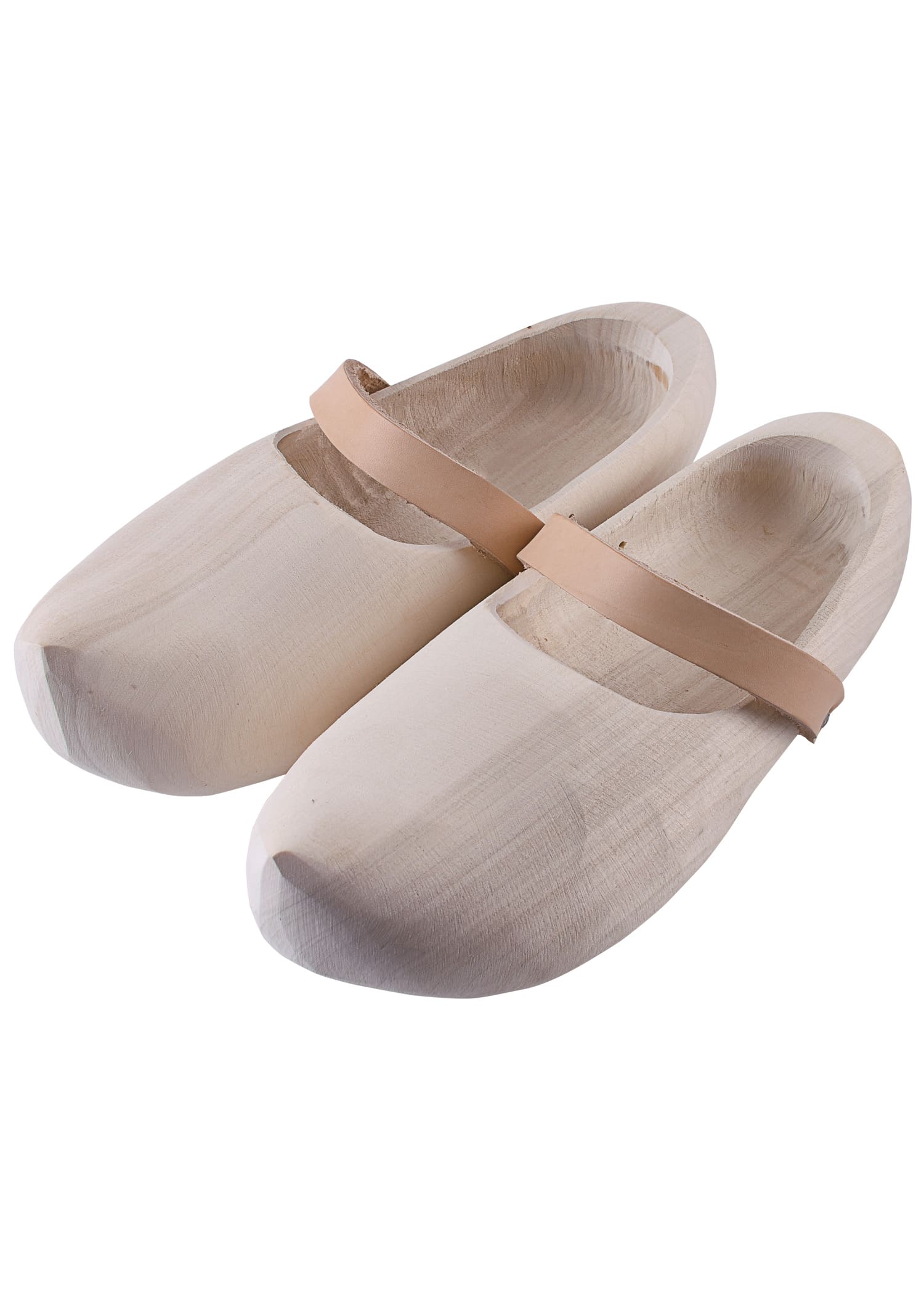 Scarpe in legno con cinturino in pelle