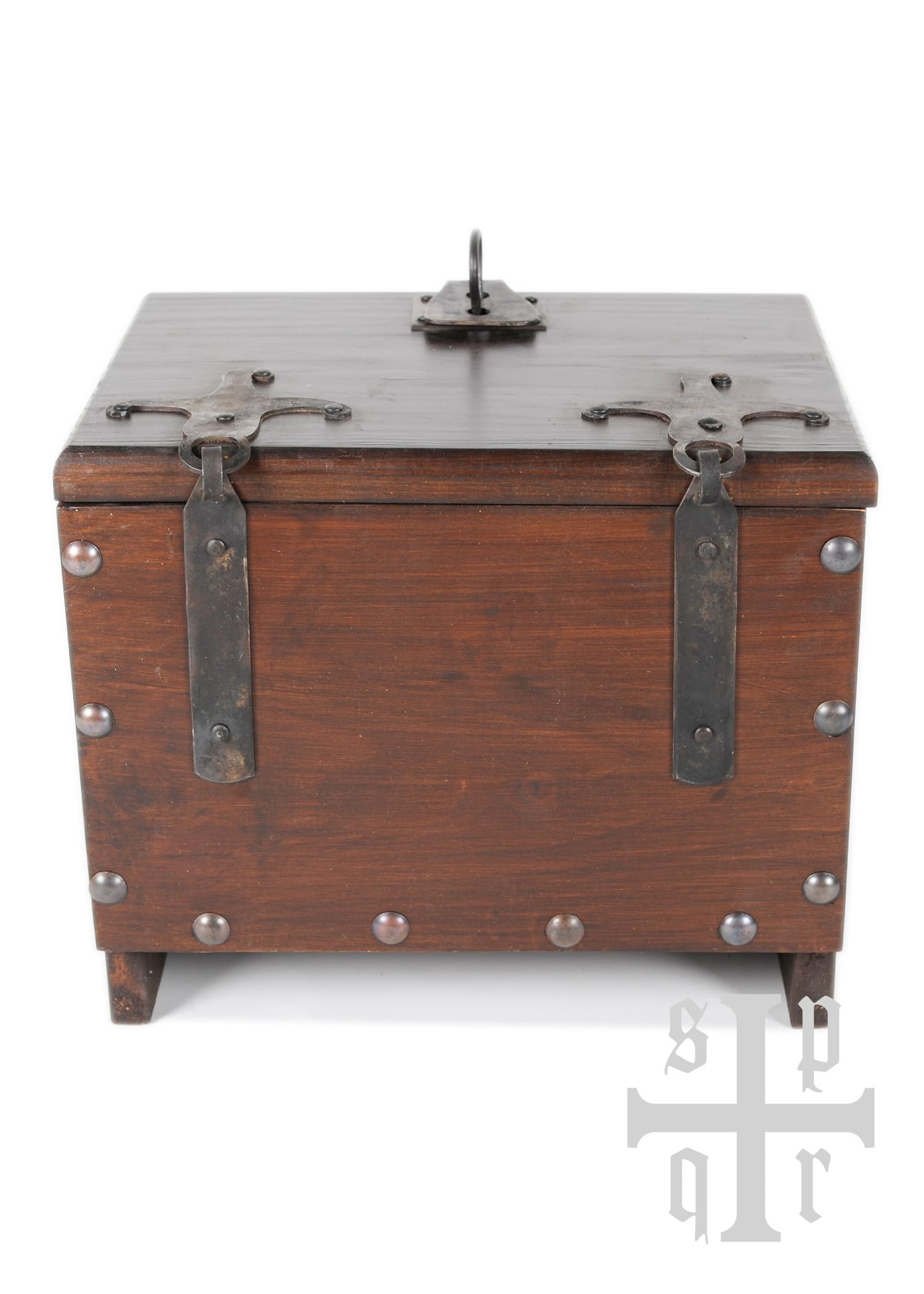Cassapanca vichinga in legno con motivo serpente di Midgard n. 2, ca. 33 x 25 x 28 cm - immagine 3