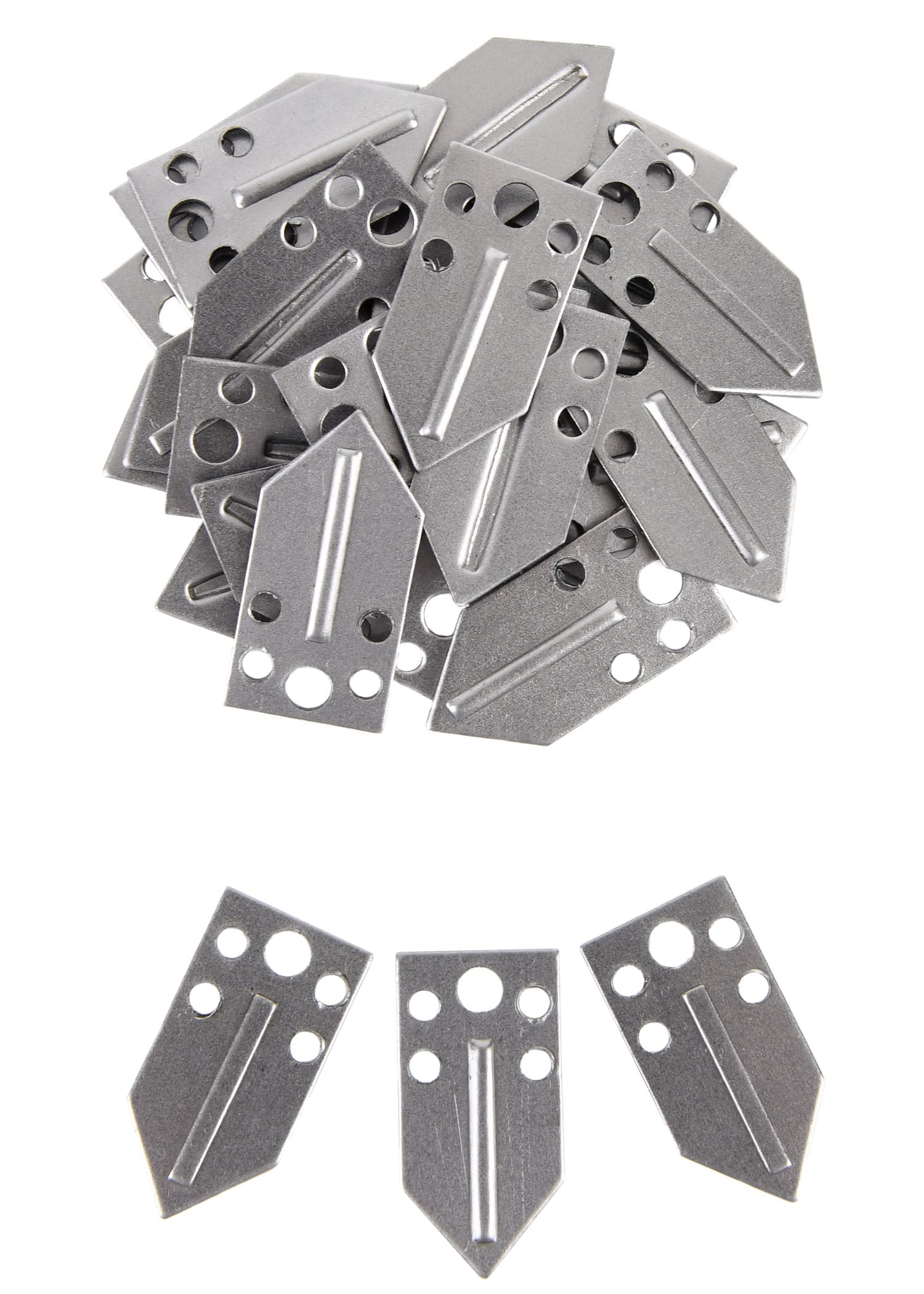 Scaglie in Acciaio per Armature Lamellari, 13 mm x 25 mm (Confezione da 25)