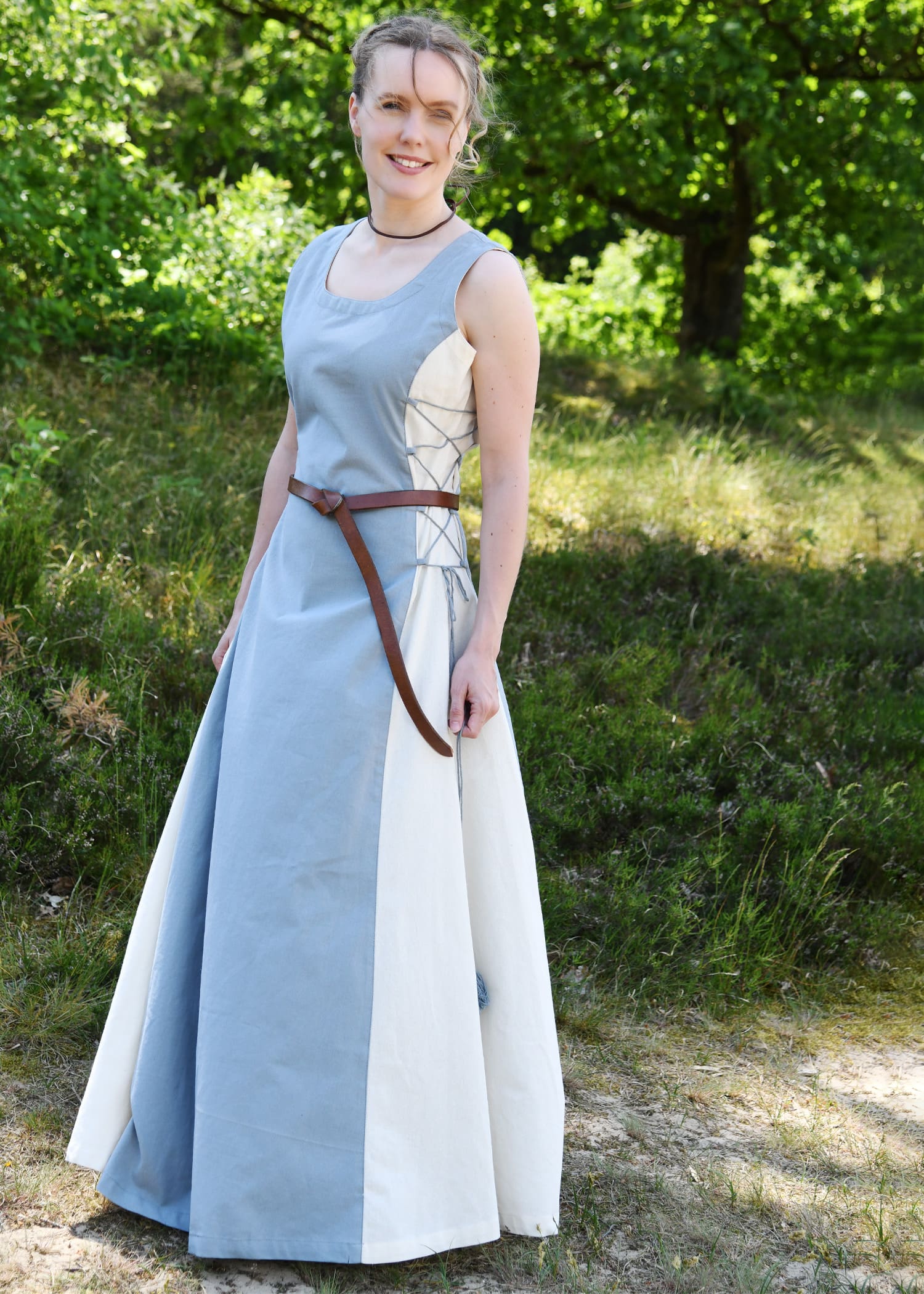 Sopraveste stringata, Blu e grigio