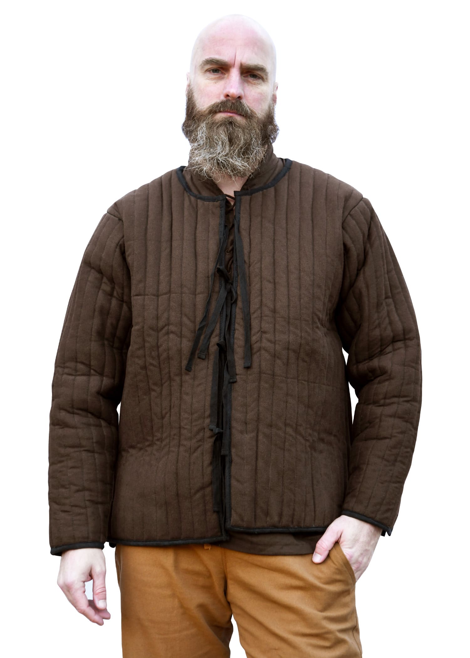 Gambeson aperto, marrone e nero - immagine 9