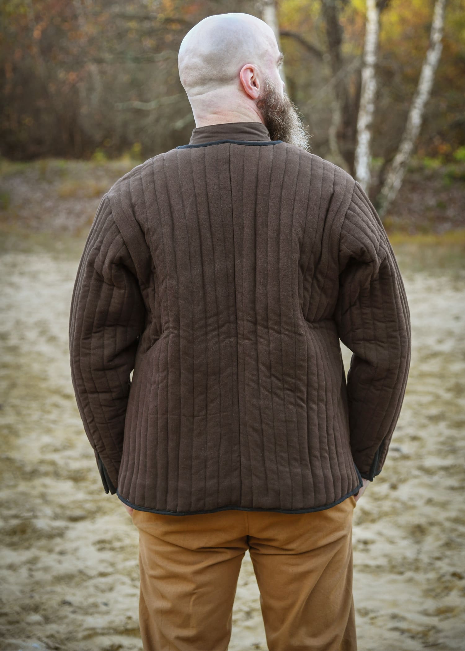 Gambeson aperto, marrone e nero - immagine 3