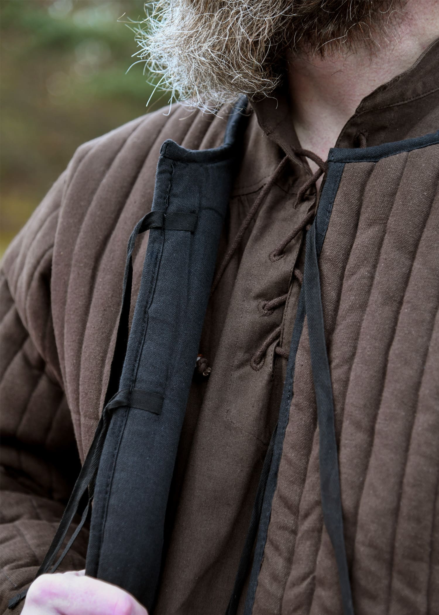 Gambeson aperto, marrone e nero - immagine 7