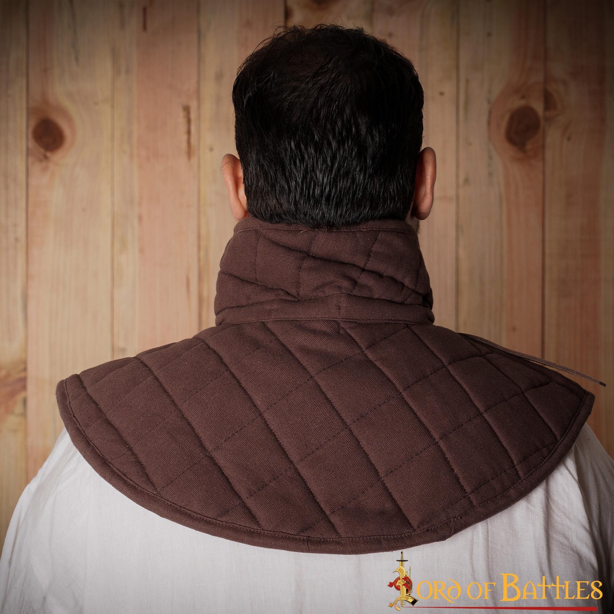 Gorgiera di gambeson, protezione collo e spalle, colore nero - immagine 4