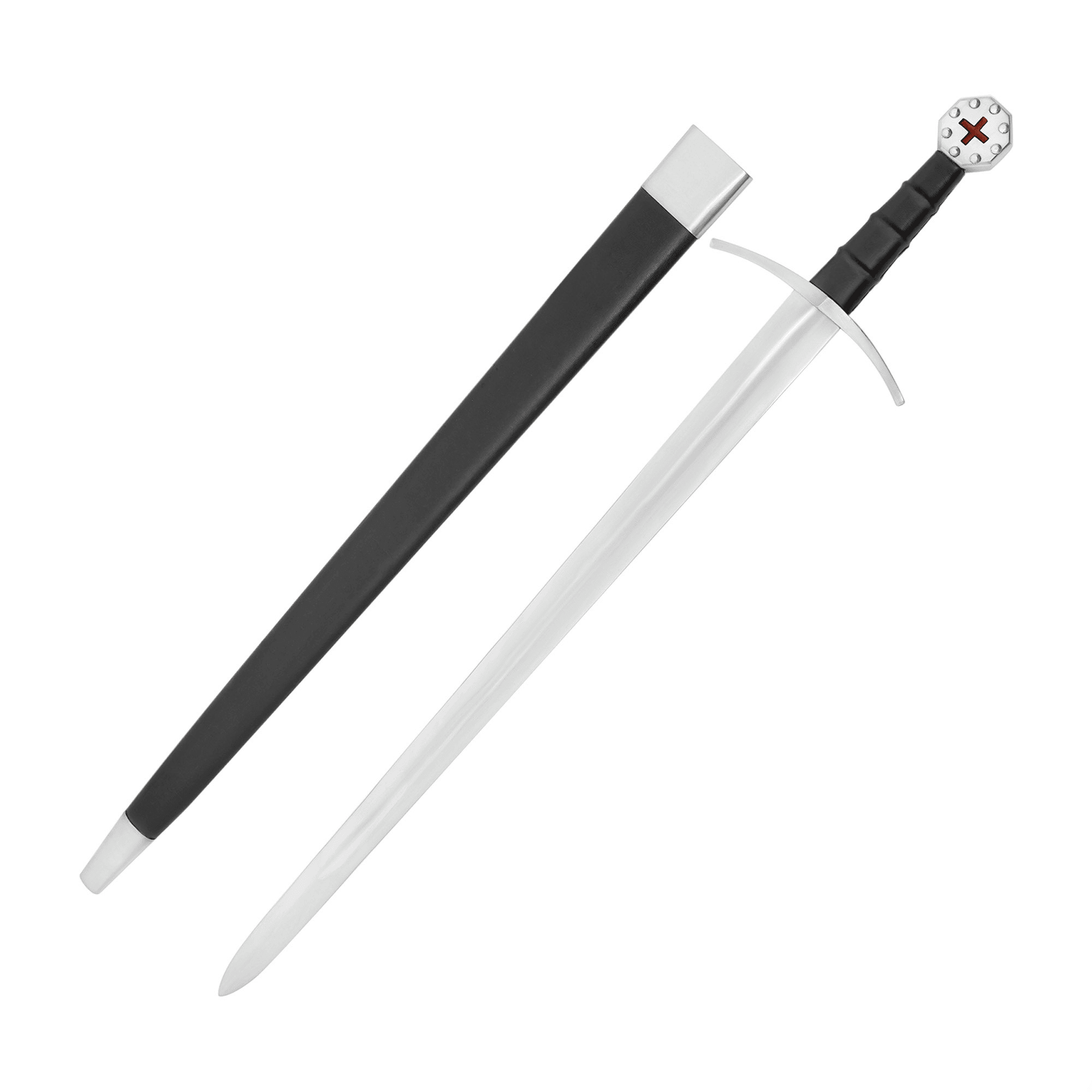 Spada crociata con fodero, decorativa