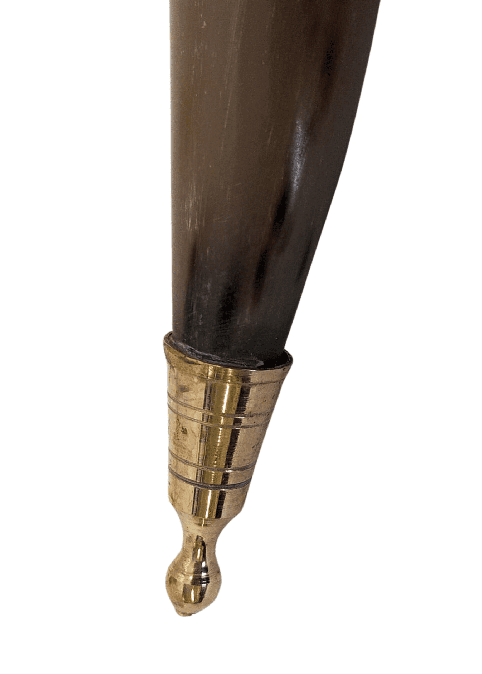 Corno cerimoniale con decorazioni in ottone, mod.1 - immagine 3