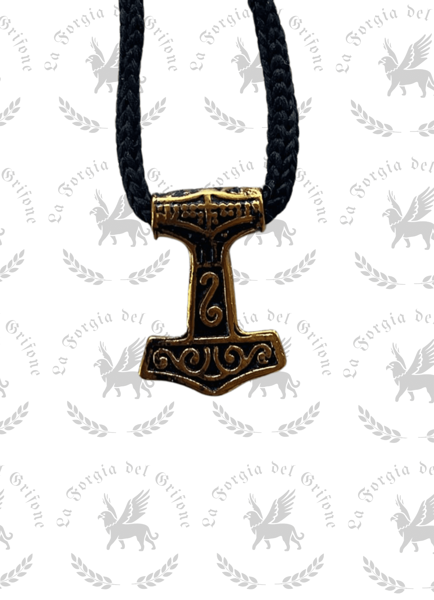 Ciondolo in ottone, martello di Thor